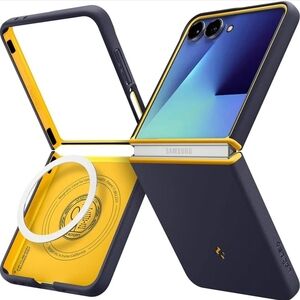 Samsung Galaxy Flip 7 Spigen Navy And Yellow Case